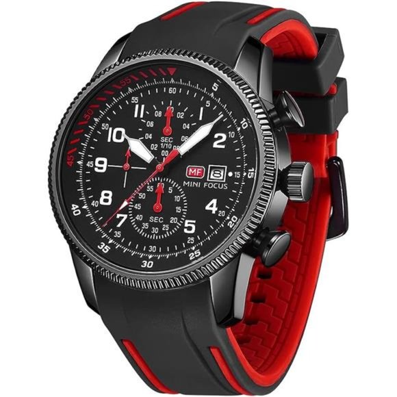 Watch for Men Military Sport Waterproof Chronograph Mens Watches Analog Quartz